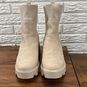 DV by Dolce Vita Cream Ankle Boots